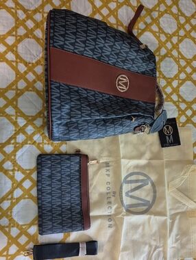 MKP Collection NWT M Print Anti-theft Backpack Purse + Wristlet + Keychain